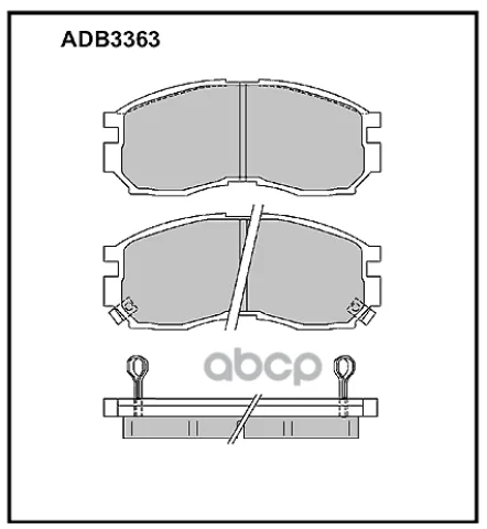 Колодки тормозные передние Mitusbishi Galant VI  VII  VIII  Lancer V  VI  VII  Colt IV  92-6