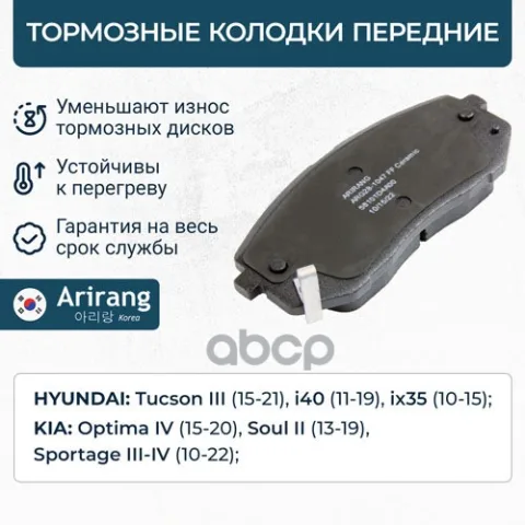 Колодки дискового тормоза перед.