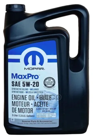 MOPAR MaxPro SAE 5W-20 SP (5л) США