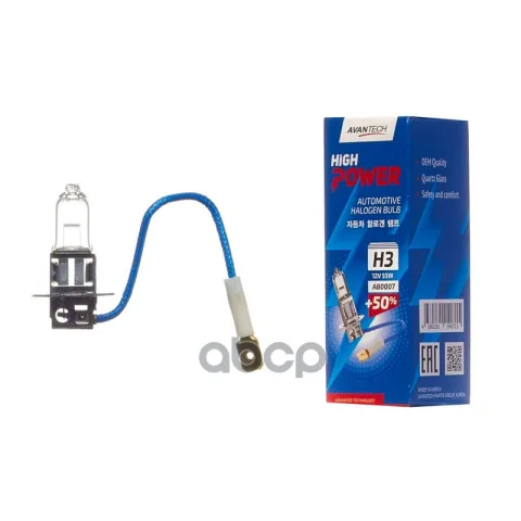 Лампа головного света Avantech H3 12V 55W