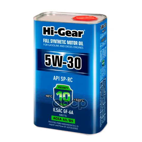 Масло моторное синтетическое 5W30 SP-RC ACEA A5/B5 1л Hi-Gear ЧЗ