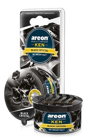 Ароматизатор "AREON GEL KEN BLISTER" (внутри ароматиз. дерево) "Черный кристалл" 704-AKB-03