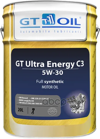 Масло моторное синтетическое всесезонное GT Ultra Energy C3, SAE 5W-30, API SM,SN/CF, 20 л
