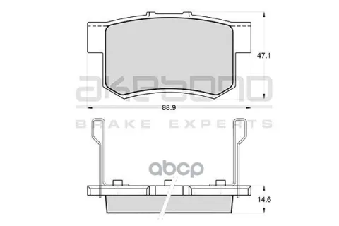 Колодки тормозные дисковые задние ПОДХОДЯТ ДЛЯ HONDA ACCORD VII, CIVIC VIII (FD1, FD2), SUZUKI SX4 AN-492WK — фотография товара