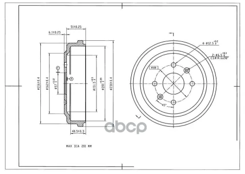 Барабан тормозной AVANTECH