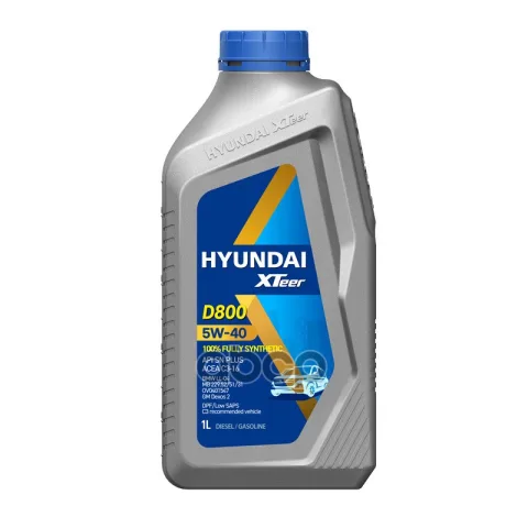Моторное масло для легковых автомобилей HYUNDAI XTeer D800 5W-40 (1л)
