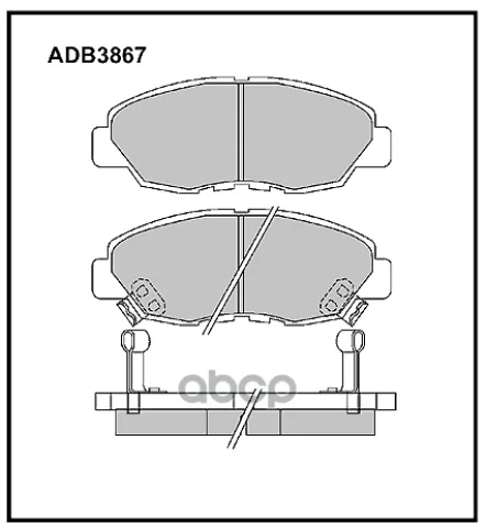 ВЫВЕДЕН_Колодки тормозные передние Honda Accord IV 90-93  V 93-97  VI  VII  Civic  CR-V I  II