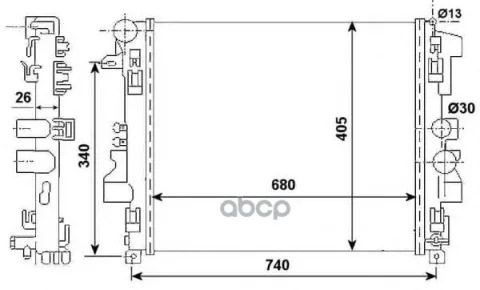 Радиатор охлаждения двигателя MERCEDES Vito 2.2D 04-