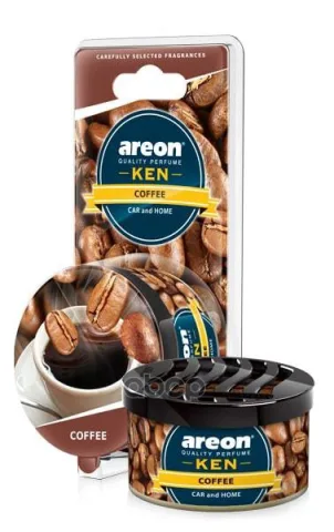Ароматизатор "AREON GEL KEN BLISTER" (внутри ароматиз. дерево) "Кофе", 704-AKB-09