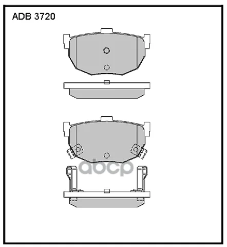 Колодки тормозные задние Kia Cerato I 04-> / Hyundai Elantra III 00-06  Elantra II 95-00