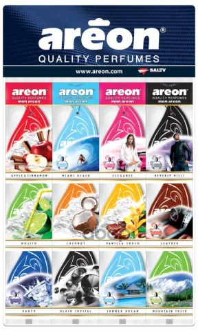Ароматизатор "AREON MON DELICIOUS" бумажный  (60шт на листе)  704-040