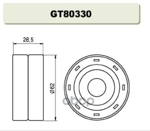 Ролик натяжителя ремня  13503-64011 Toyota