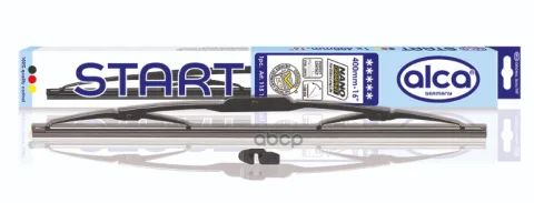 Щетка стеклоочистителя AL-CA START (голубая) 40см  1штука, адаптер крючок