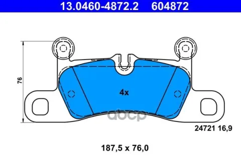 Колодки зад.VW TOUAREG/CAYENNE 2010 =>