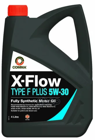 Масло моторное 5W30 COMMA 4л синтетика XFLOW TYPE F PLUS