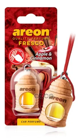 Ароматизатор "AREON FRESCO" флакон с деревянной крышкой "Яблоко и корица" 051-321