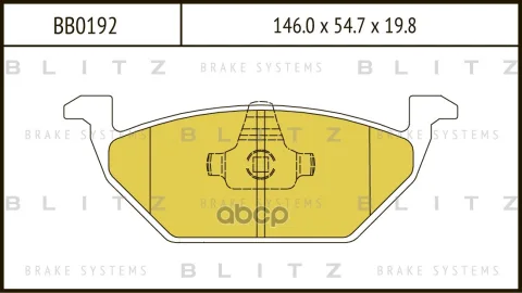 Blitz Колодки тормозные дисковые передние BB0192 (GDB1984)