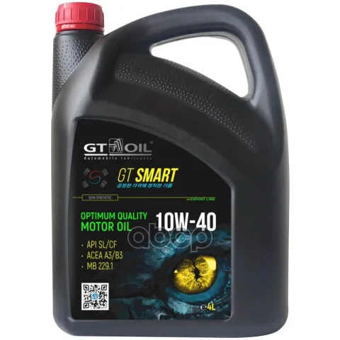 Масло моторное полусинтетическое GT Smart SAE 10W-40 API SL/CF, 4 л