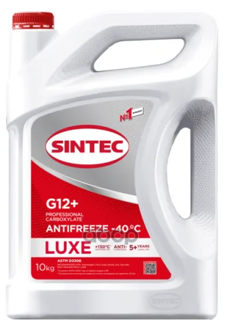 Антифриз Sintec Antifreeze Luxe G12+ red -40 (10кг)