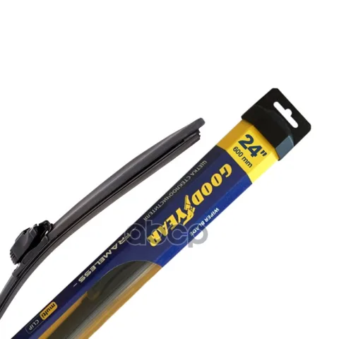 Щетка стеклоочистителя 600мм бескаркасная (Goodyear) (Multi Clip) Frameless