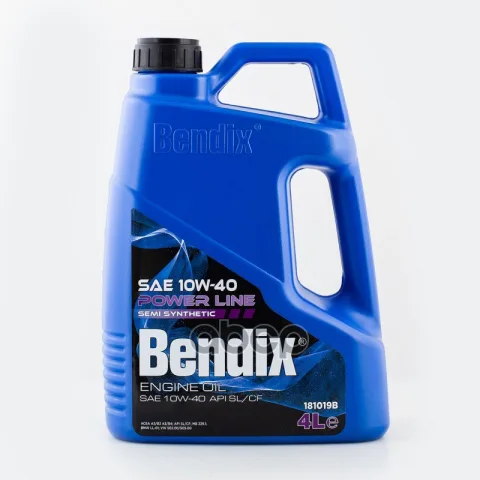 Масло моторное 4л.  полусинтетика BENDIX POWER LINE SAE 10W-40 API SL/CF ACEA A3/B4 MB229.1 VW 501.0