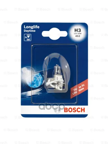 Лампа галогенная H3 PK22s 12V 55W LONGLIFE DAYTIME