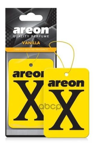 Ароматизаторы для автомобиля AREON "X-VERSION"  (/704-AXV-015/ YELLOW - Vanilla )  (мин.упак.10шт) — фотография товара