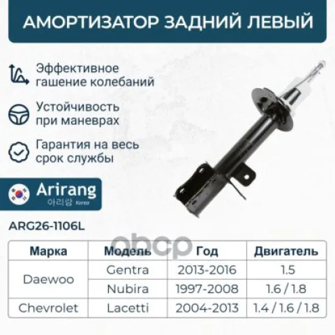 Амортизатор задний левый GAS — фотография товара