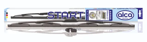 Щетка стеклоочистителя AL-CA START (голубая) 53см  1штука, адаптер крючок