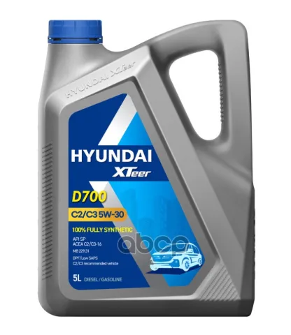 Моторное масло для легковых автомобилей HYUNDAI XTeer D700 C2/C3 5W-30 (5л)