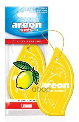 Ароматизатор "AREON REFRESHEMENT" бумажный "Лимон" 045-312  (мин.упак.10шт)