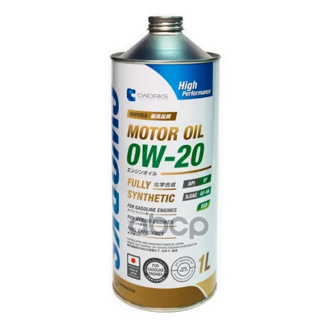 Масло моторное SUPERIA CWORKS MOTOR OIL 0W-20 SP/GF-6A  1L