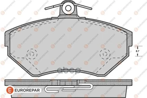 Колодки тормозные VW GOLF III/IV 1.4 91>/CORDOBA 93>/IBIZA IV 02> передн.