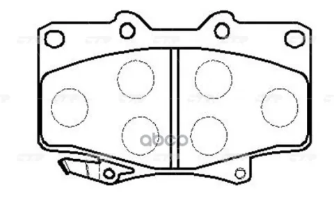 Колодки тормозные дисковые TOYOTA Land Cruiser 100 1998 - 2008 / Land Cruiser 80 1990 - 1997 / Hilux — фотография товара