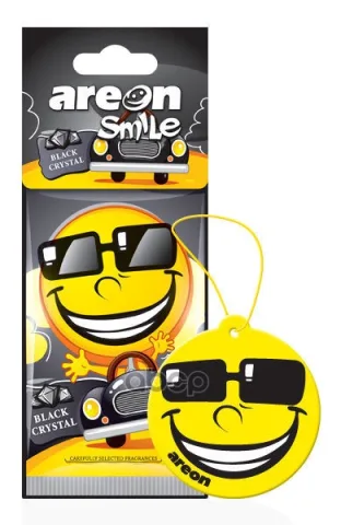 Ароматизатор "AREON SMILE RING"  "Черный кристал" 704-319 (мин.упак.10шт)