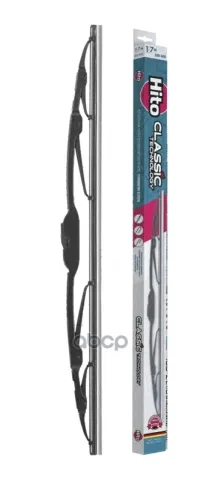 Щетка стеклоочистителя HITO CLASSIC каркасная 430мм (17") адаптер "штырь" "крючок"