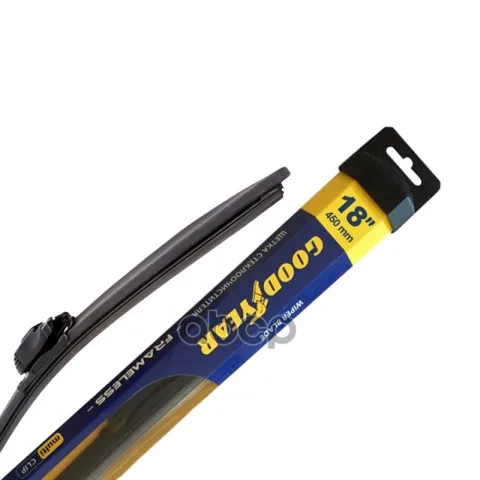 Бескаркасная щетка стеклоочистителя Goodyear FRAMELESS 18 /45 cm всесезонная, MULTICLIP