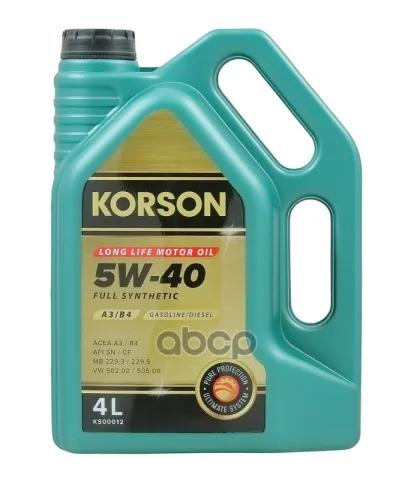 Масло моторное 5W-40 A3/B4 4L
