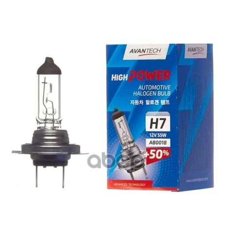 Лампа головного света Avantech H7 12V 55W