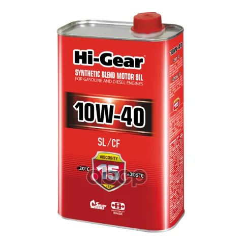 Hi-Gear Масло моторное полусинтетическое 10W-40 SL/CF (1л)