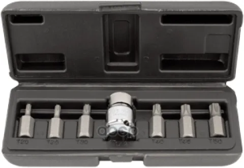 Набор вставок бит TORX (Т) 1/2" (T20-T50) удл. 30  7 предм. (АвтоДело)