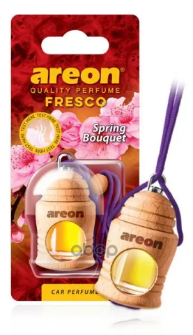 Ароматизатор "AREON FRESCO" флакон с деревянной крышкой "Весенний букет" 051-328
