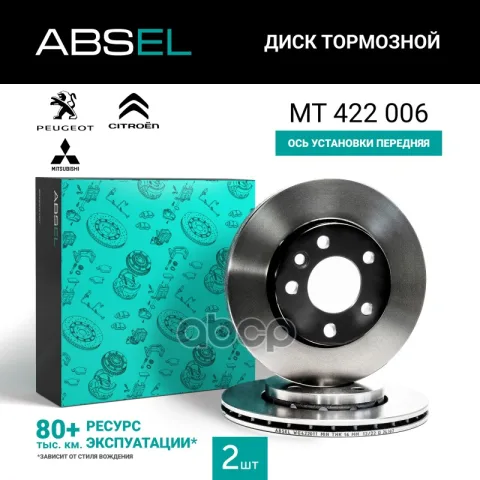 Диск тормозной передний (окрашенный)