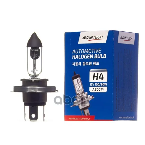 Лампа головного света Avantech H4 (HB2) 12V 100/90W