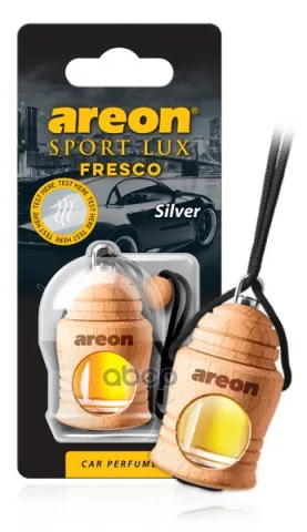 Ароматизатор "AREON FRESCO SPORT LUX" флакон с деревянной крышкой "Серебро"  051-L02 — фотография товара
