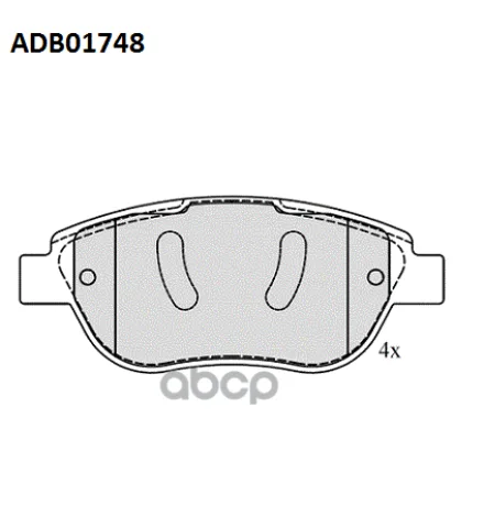 Колодки тормозные передние Peugeot 206  207  307  4008 12->  Partner / Fiat Doblo 01-> / Citroen Ber