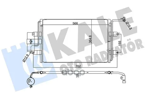 Радиатор кондиционера для а/м Skoda Octavia (96-)/VW Golf IV (96-) паяный