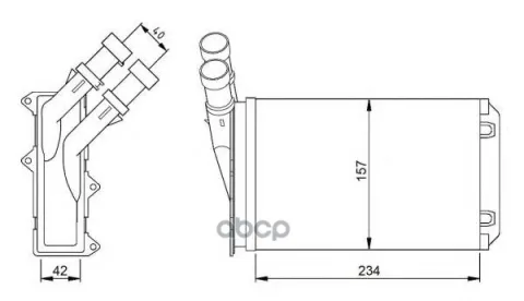 Радиатор отопителя CITROEN Berlingo 1.9D 97-