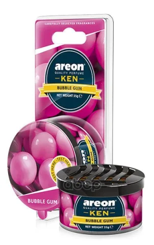 Ароматизатор "AREON GEL KEN BLISTER" (внутри ароматиз. дерево) "Bubble Gum" 704-AKB-06