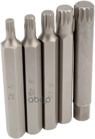 Набор вставок бит SPLINE M5-M12 L=75, 5 предм. (АвтоДело)